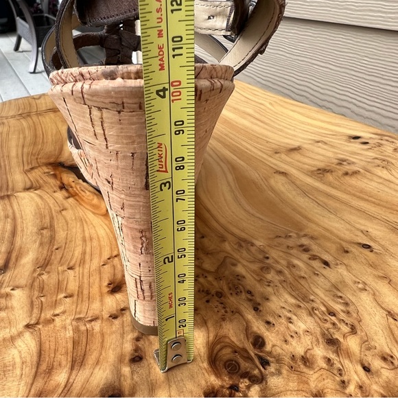 Audrey Brooke Leather Gladiator Wedge Sandals DK Brown SZ 7 NWOT - Picture 11 of 12